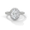 Oval Halo Lab Grown Diamond Gold Ring