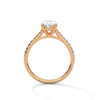 Oval Cut Lab Grown Diamond Gold Engagement Ring
