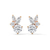 Eternal Petal Marquise & Round Lab Grown Diamond Gold Earrings
