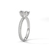 Modern Oval Cut Pave Lab Grown Diamond Gold Ring