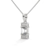Emerald cut Lab Grown Diamond Gold Pendant Chain