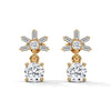 Celestial Radiance Lab Grown Diamond Gold Drop Earrings