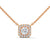 Timeless Halo Lab Grown Diamond Cushion Gold Pendant Chain