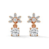 Celestial Radiance Lab Grown Diamond Gold Drop Earrings