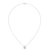 Timeless Halo Lab Grown Diamond Cushion Gold Pendant Chain