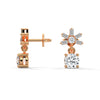Celestial Radiance Lab Grown Diamond Gold Drop Earrings