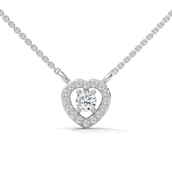 Heart of Brilliance Lab Grown Diamond Gold Pendant Chain