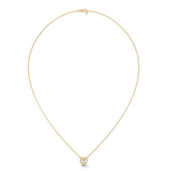 Heart of Brilliance Lab Grown Diamond Gold Pendant Chain