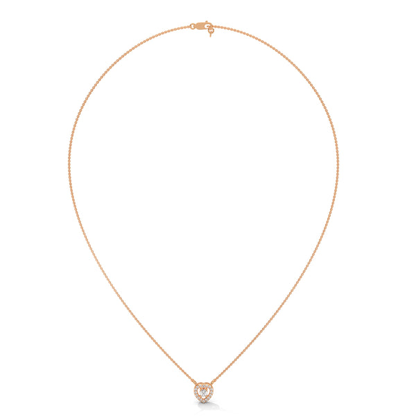 Heart of Brilliance Lab Grown Diamond Gold Pendant Chain