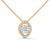 Lab Grown Diamond Teardrop Gold Pendant Chain