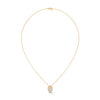 Lab Grown Diamond Teardrop Gold Pendant Chain