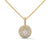 Radiant Circles Lab Grown Diamond Multi-Halo Gold Pendant