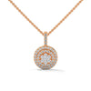 Radiant Circles Lab Grown Diamond Multi-Halo Gold Pendant