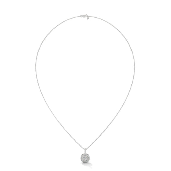 Radiant Circles Lab Grown Diamond Multi-Halo Gold Pendant