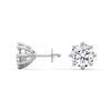 Classic Brilliance Six-Prong Lab Grown Diamond Gold Stud Earrings
