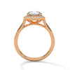 Round Halo Lab Grown Diamond Gold Ring