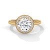 Round Halo Lab Grown Diamond Gold Ring