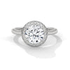 Round Halo Lab Grown Diamond Gold Ring