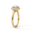 Round Halo Lab Grown Diamond Gold Ring