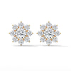 Eternal Bloom Floral Cluster Lab Grown Diamond Gold Earrings