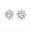Eternal Bloom Floral Cluster Lab Grown Diamond Gold Earrings
