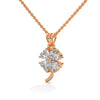 Bloom of Luck Lab Grown Diamond Floral Gold Pendant Chain