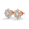 Eternal Bloom Floral Cluster Lab Grown Diamond Gold Earrings
