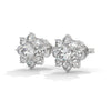 Eternal Bloom Floral Cluster Lab Grown Diamond Gold Earrings