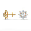 Eternal Bloom Floral Cluster Lab Grown Diamond Gold Earrings
