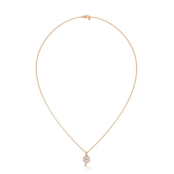 Bloom of Luck Lab Grown Diamond Floral Gold Pendant Chain