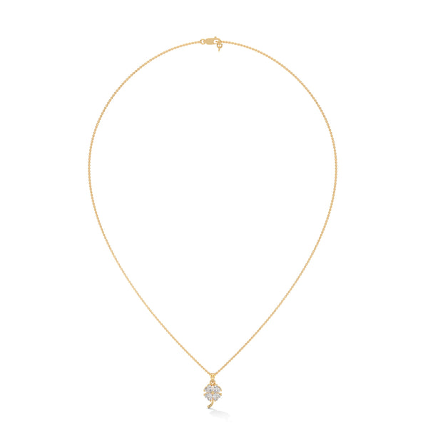 Bloom of Luck Lab Grown Diamond Floral Gold Pendant Chain