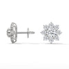 Eternal Bloom Floral Cluster Lab Grown Diamond Gold Earrings