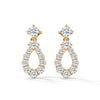 Teardrop Shape Lab Grown Diamond Gold Earrings