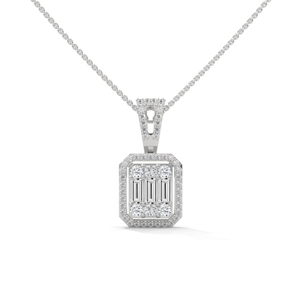 Royal Radiance Lab Grown Diamond Gold Pendant Chain