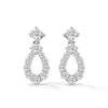 Teardrop Shape Lab Grown Diamond Gold Earrings