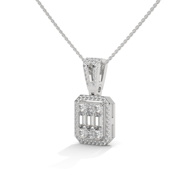 Royal Radiance Lab Grown Diamond Gold Pendant Chain