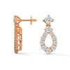 Teardrop Shape Lab Grown Diamond Gold Earrings