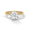 Classic Six-Prong Solitaire Lab Grown Diamond Gold Ring