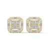 Regal Radiance Geometric Lab Grown Diamond Gold Earrings