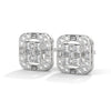 Regal Radiance Geometric Lab Grown Diamond Gold Earrings