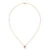 Asscher Cut Lab Grown Diamond Gold Pendant Chain