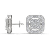 Regal Radiance Geometric Lab Grown Diamond Gold Earrings
