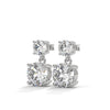 Double Radiance: Two-Tier Lab Grown Diamond Gold Drop Earrings