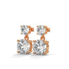 Double Radiance: Two-Tier Lab Grown Diamond Gold Drop Earrings