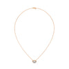 Marquise Cut Lab Grown Diamond Bezel Gold Pendant Chain