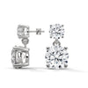 Double Radiance: Two-Tier Lab Grown Diamond Gold Drop Earrings