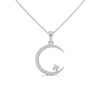 Celestial Glow Lab Grown Diamond Crescent Moon Gold Pendant