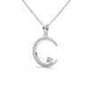 Celestial Glow Lab Grown Diamond Crescent Moon Gold Pendant
