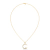 Celestial Glow Lab Grown Diamond Crescent Moon Gold Pendant