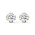 Round cut Lab Grown Diamond 8-Prong Gold Stud Earrings